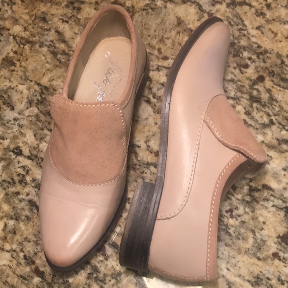 Free People Brady Natural Tan Leather Loafers Flats size 36/US 6 - Picture 1 of 15